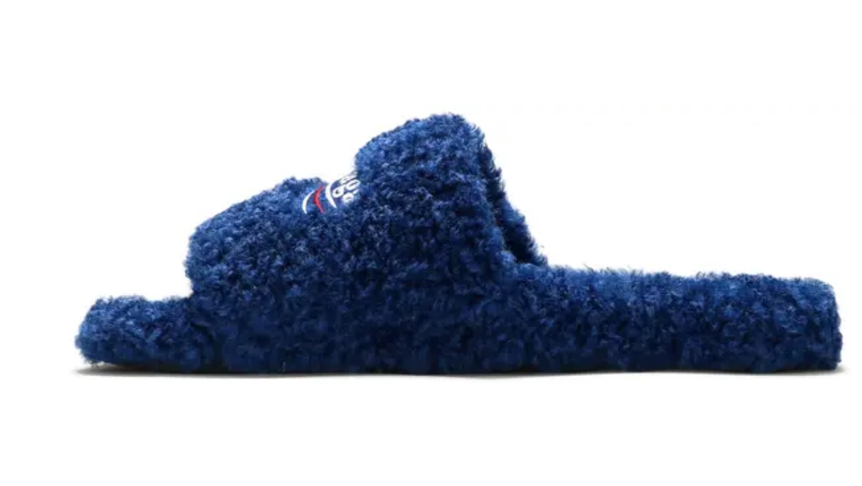 Balenciaga Furry Slide Blue 