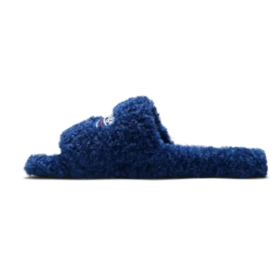 Balenciaga Furry Slide Blue  01