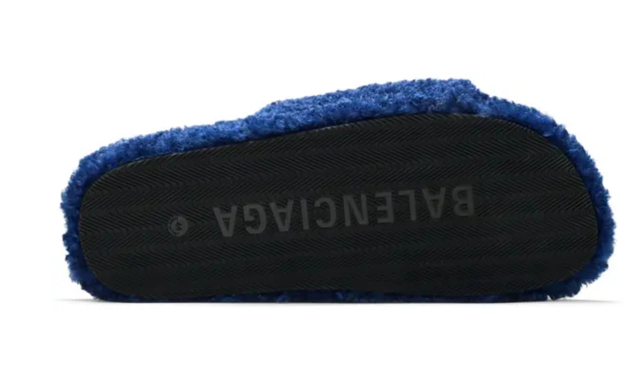 Balenciaga Furry Slide Blue 