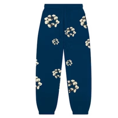 Denim Tears x CPFM Cactus Tears Wreath Sweatpants Navy 01