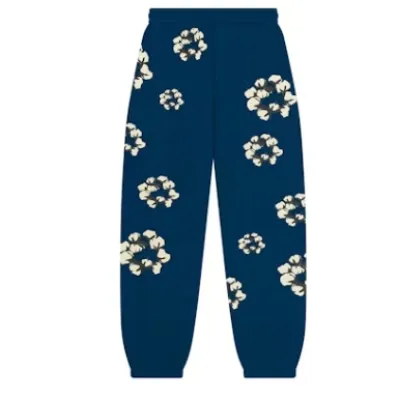 Denim Tears x CPFM Cactus Tears Wreath Sweatpants Navy 02