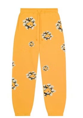 Top Quality    Denim Tears x CPFM Cactus Tears Wreath Sweatpants Yellow