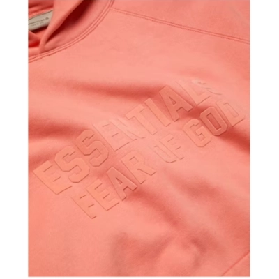 Top Quality Fear of God Essentials Hoodie Coral  02