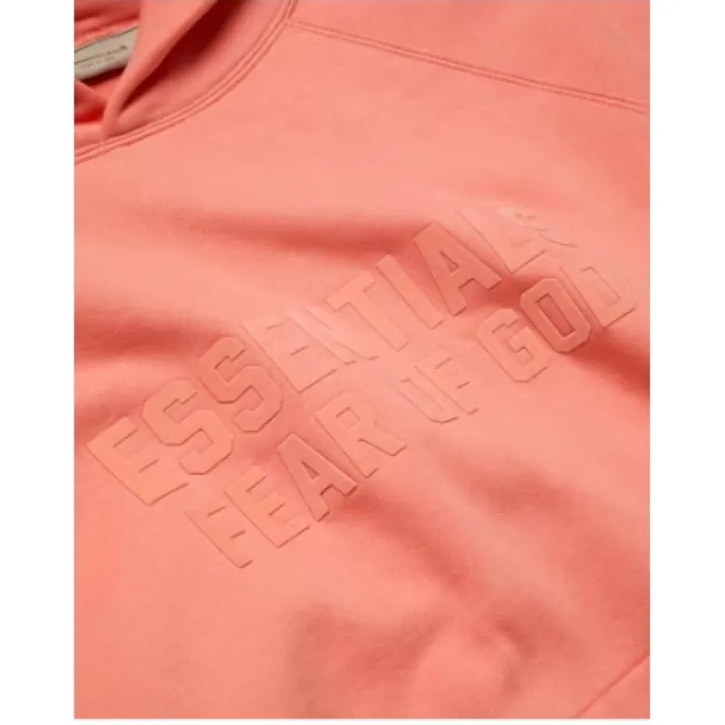 Top Quality Fear of God Essentials Hoodie Coral 