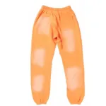 Top Quality Hellstar Fire Orange Closed Elastic Bottom Sweatpants Orange Dye