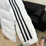 ADIDAS 3ST Long Coat Outdoor Sports Hooded Stay Warm Down Jacket white 