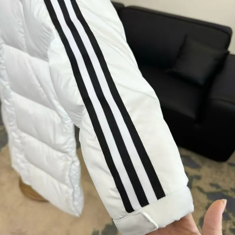 ADIDAS 3ST Long Coat Outdoor Sports Hooded Stay Warm Down Jacket white 