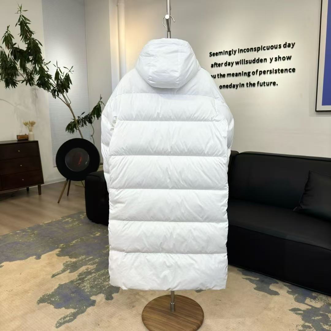 Top Quality    ADIDAS 3ST Long Coat Outdoor Sports Hooded Stay Warm Down Jacket white 