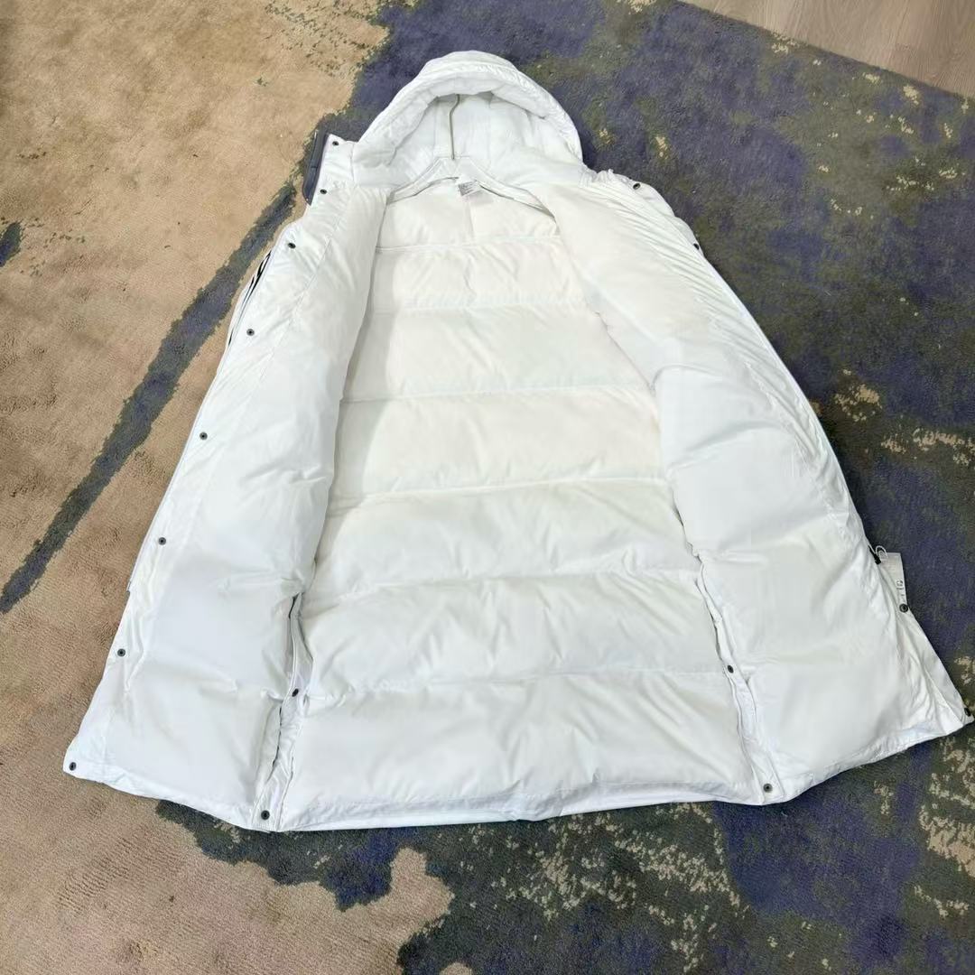 Top Quality    ADIDAS 3ST Long Coat Outdoor Sports Hooded Stay Warm Down Jacket white 