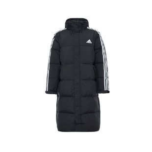 Top Quality    ADIDAS 3ST Long Coat Outdoor Sports Hooded Stay Warm Down Jacket black 