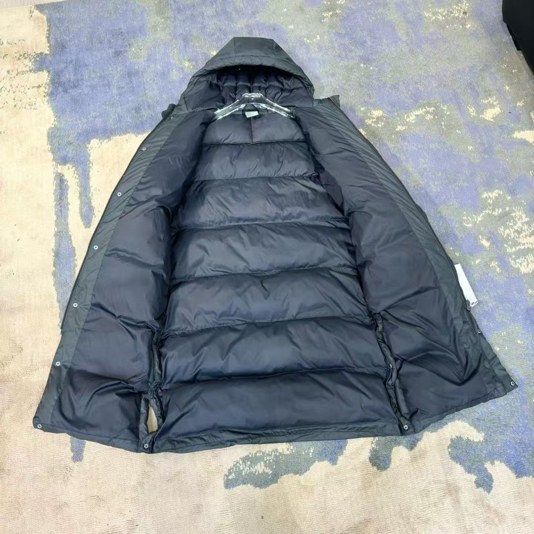 Top Quality    ADIDAS 3ST Long Coat Outdoor Sports Hooded Stay Warm Down Jacket black 