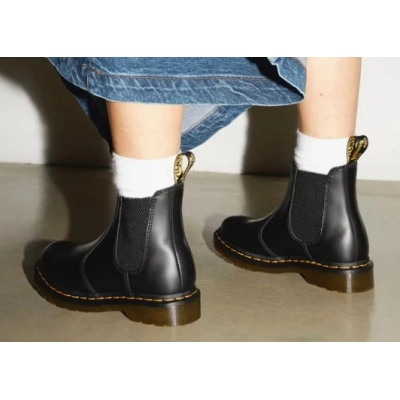  Dr. Martens 2976 Women's Smooth Leather Chelsea Boots in Black  02