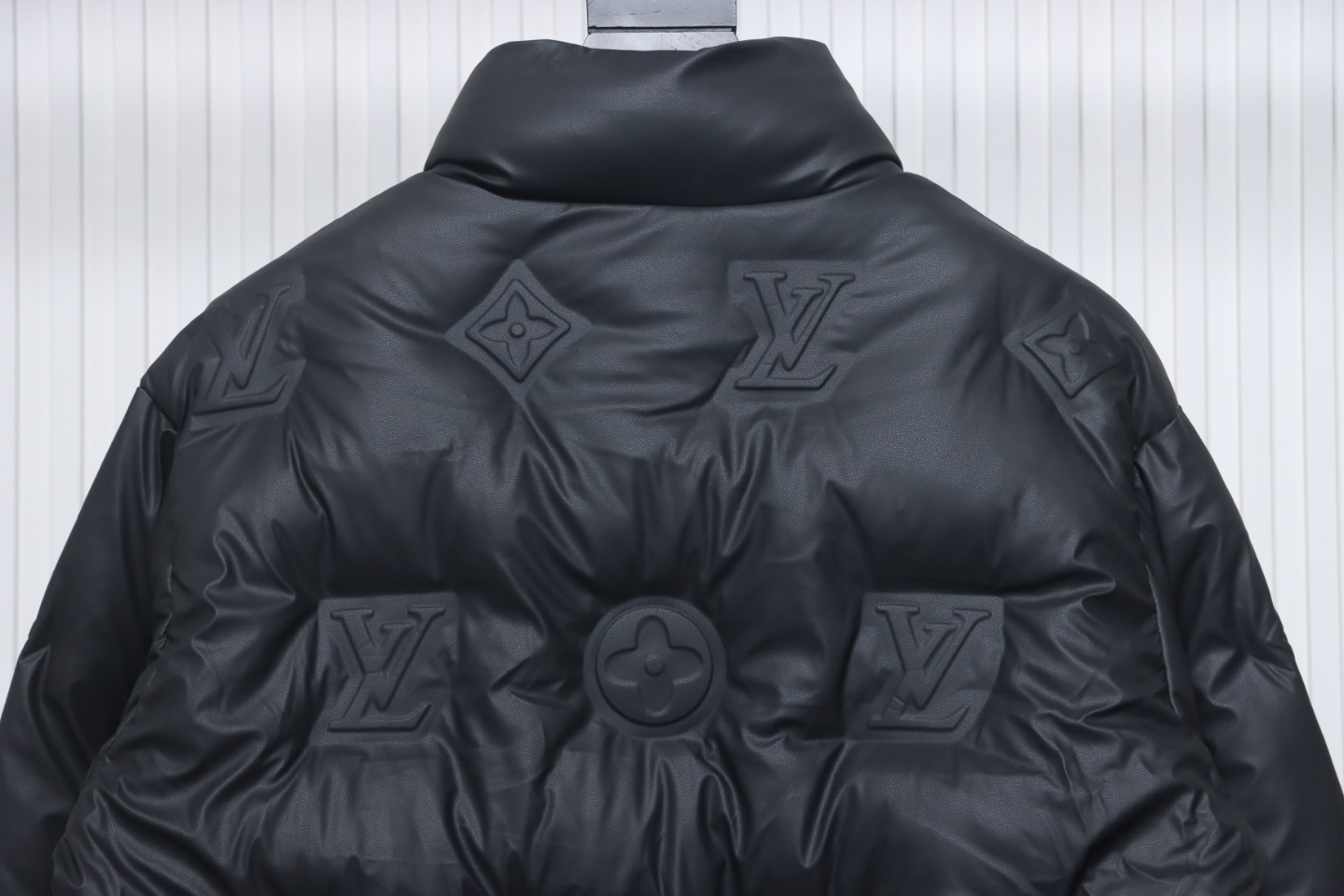 Top Quality     Louis Vuitton Embossed Zip Down Jacket Black