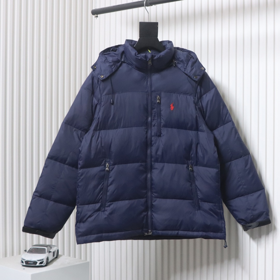 Top Quality     Ralph Lauren Embroidered Small Logo Hooded Down Jacket 