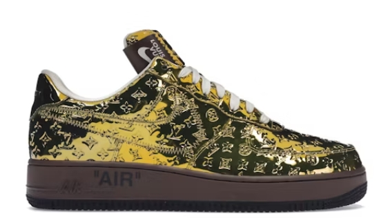    Louis Vuitton Nike Air Force 1 Low By Virgil Abloh Metallic Gold