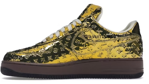    Louis Vuitton Nike Air Force 1 Low By Virgil Abloh Metallic Gold