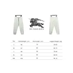 Top Quality Burberry Embroidered Logo Sweatpants White 