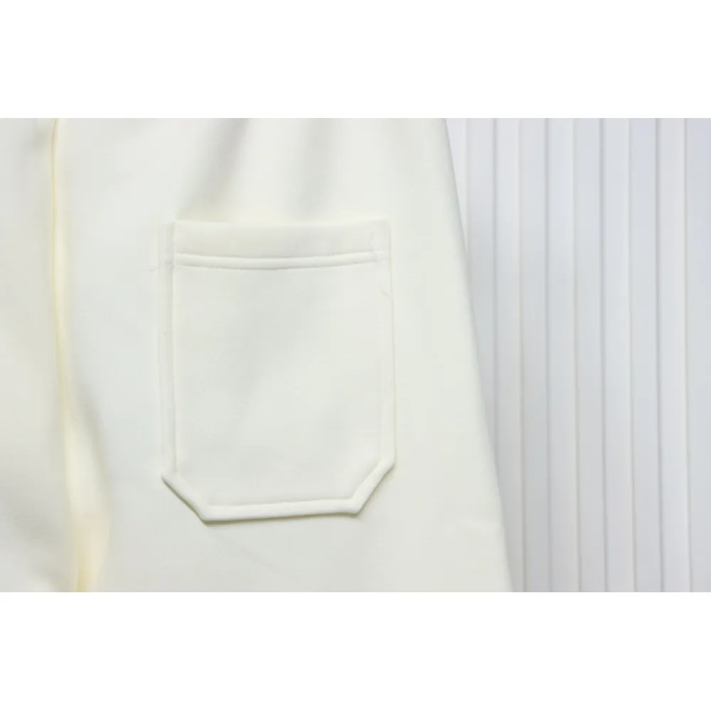 Top Quality Burberry Embroidered Logo Sweatpants White 