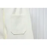 Top Quality Burberry Embroidered Logo Sweatpants White 