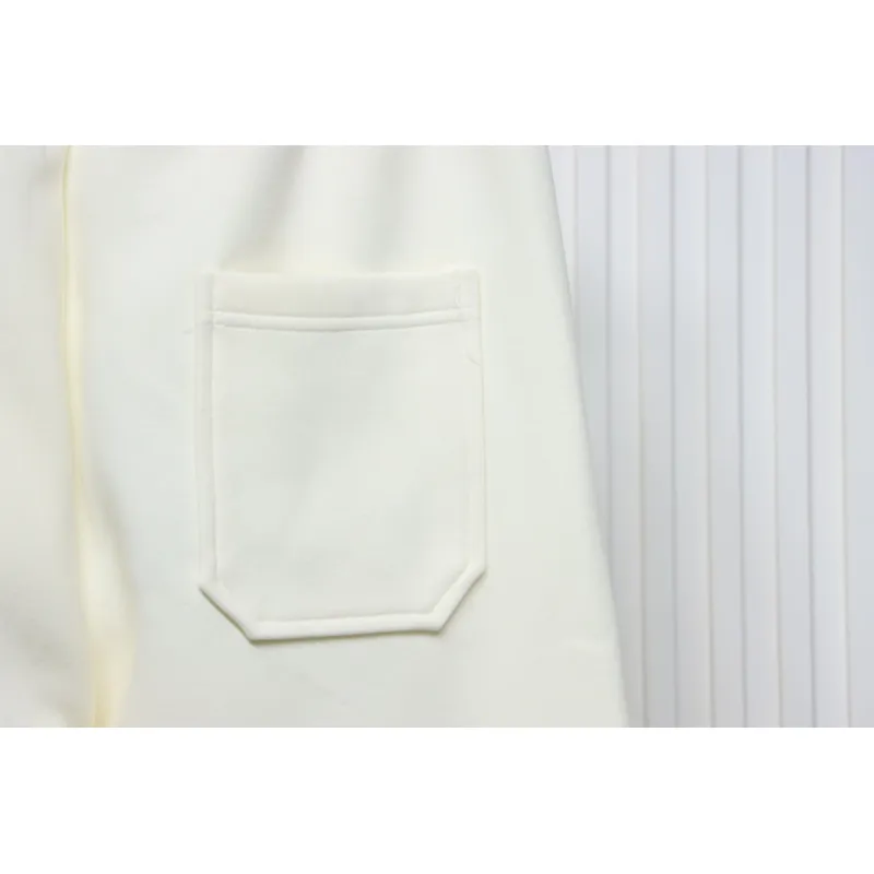 Top Quality Burberry Embroidered Logo Sweatpants White 