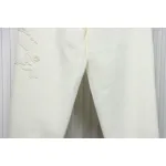 Top Quality Burberry Embroidered Logo Sweatpants White 