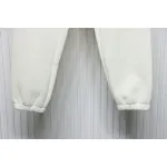 Top Quality Burberry Embroidered Logo Sweatpants White 