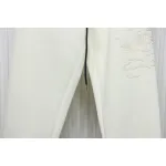 Top Quality Burberry Embroidered Logo Sweatpants White 