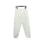 Top Quality Burberry Embroidered Logo Sweatpants White 