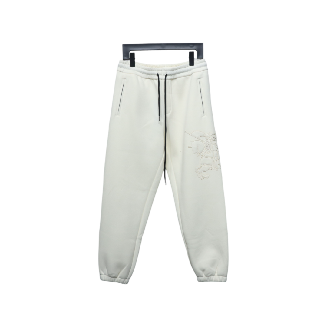     Burberry Embroidered Logo Sweatpants White 