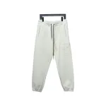 Top Quality Burberry Embroidered Logo Sweatpants White 