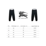 Top Quality Burberry Embroidered Logo Sweatpants Black 