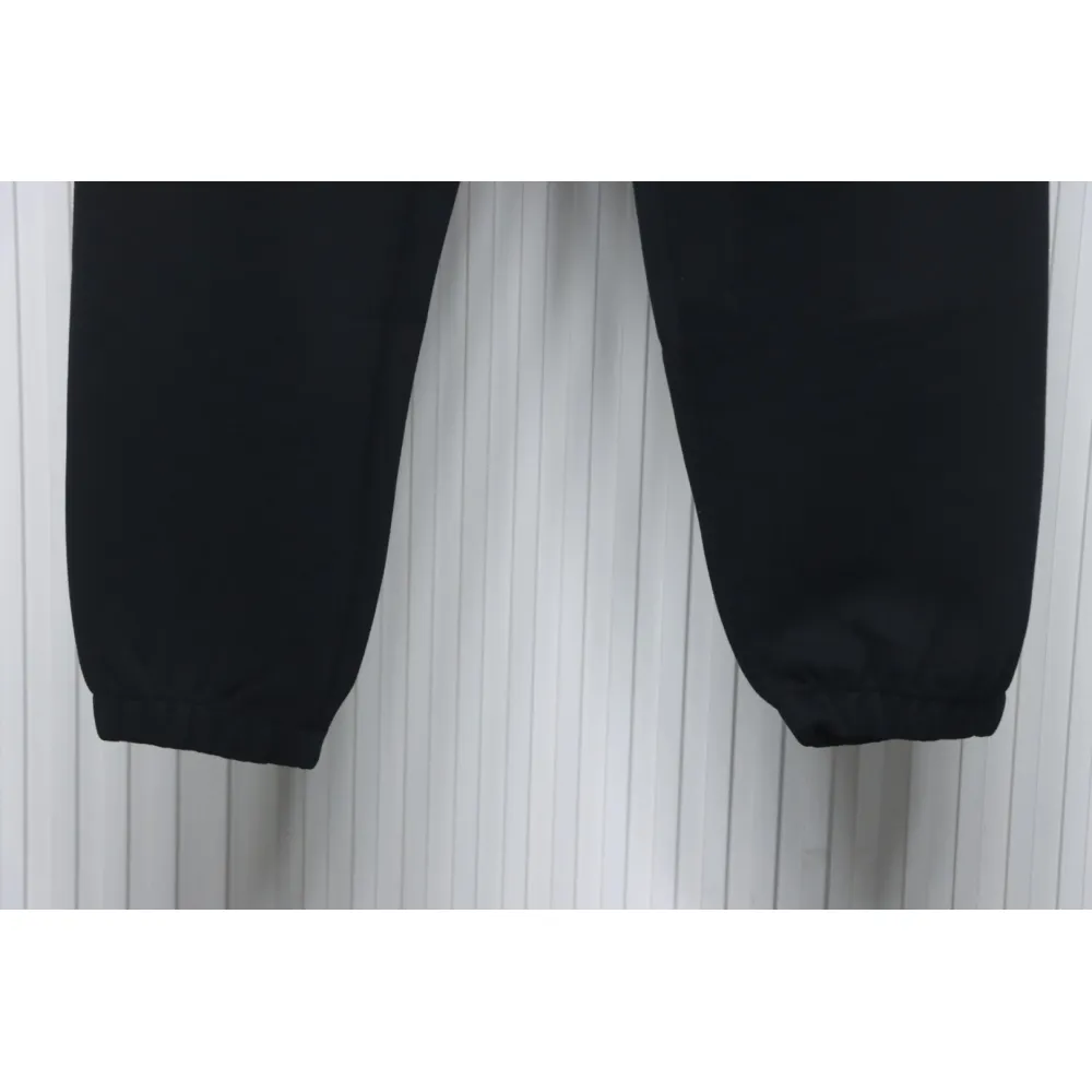 Top Quality Burberry Embroidered Logo Sweatpants Black 