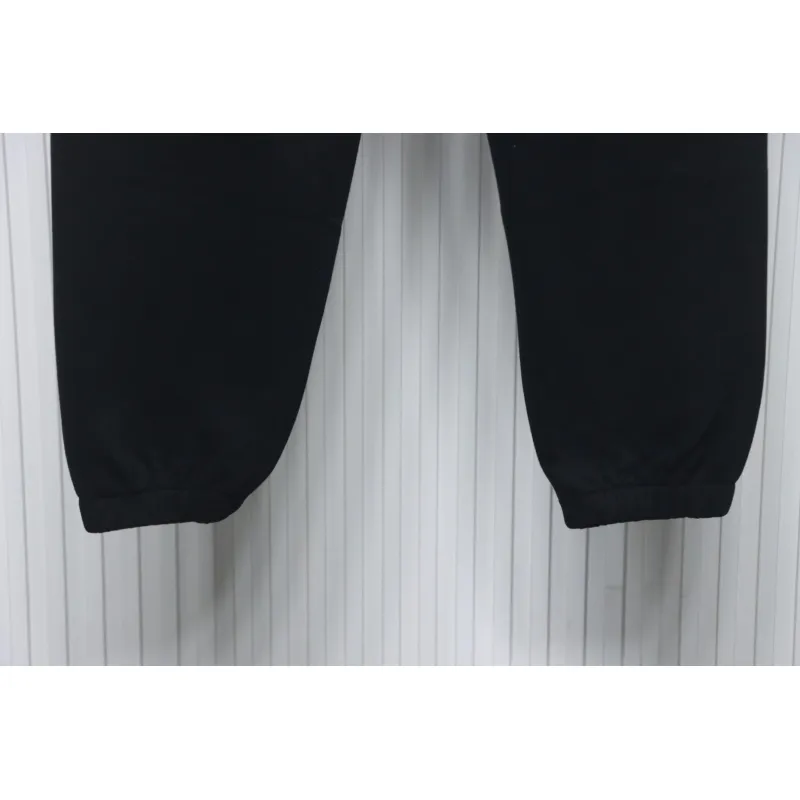 Top Quality Burberry Embroidered Logo Sweatpants Black 