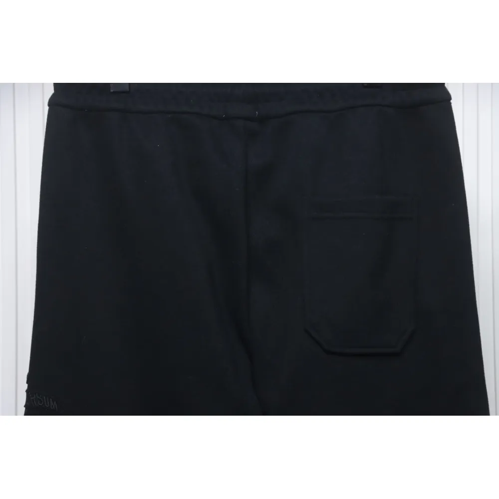 Top Quality Burberry Embroidered Logo Sweatpants Black 