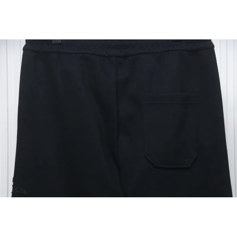 Top Quality Burberry Embroidered Logo Sweatpants Black 