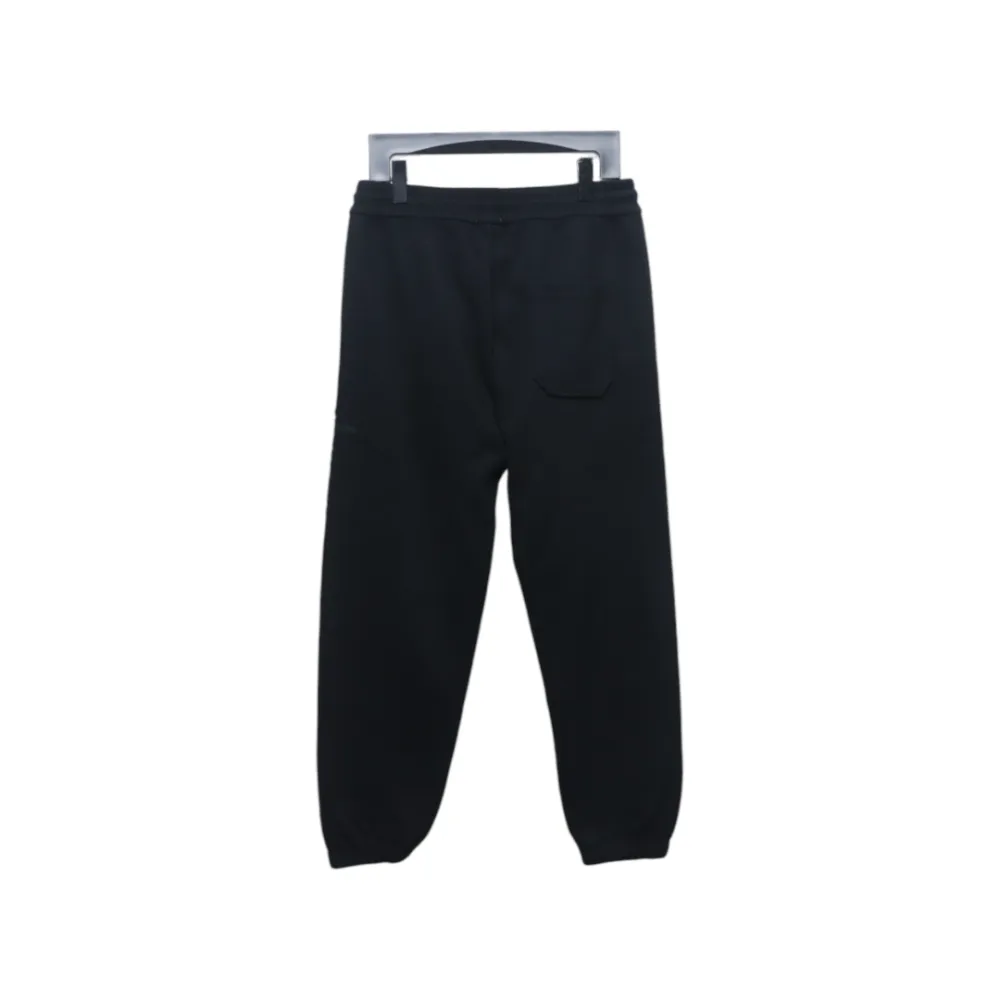 Top Quality Burberry Embroidered Logo Sweatpants Black 