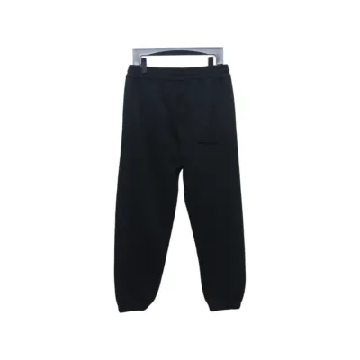 Top Quality Burberry Embroidered Logo Sweatpants Black  02