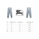 Top Quality Burberry Embroidered Logo Sweatpants Grey 