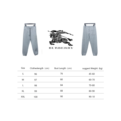 Burberry Embroidered Logo Sweatpants Grey  02