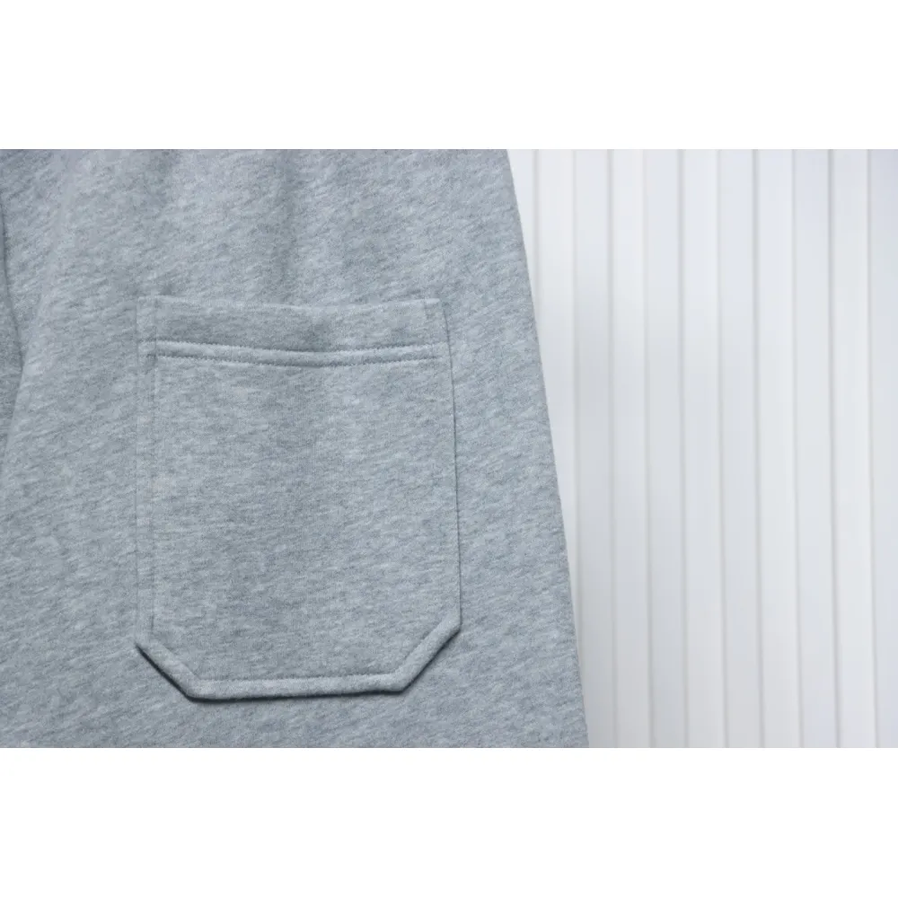 Top Quality Burberry Embroidered Logo Sweatpants Grey 