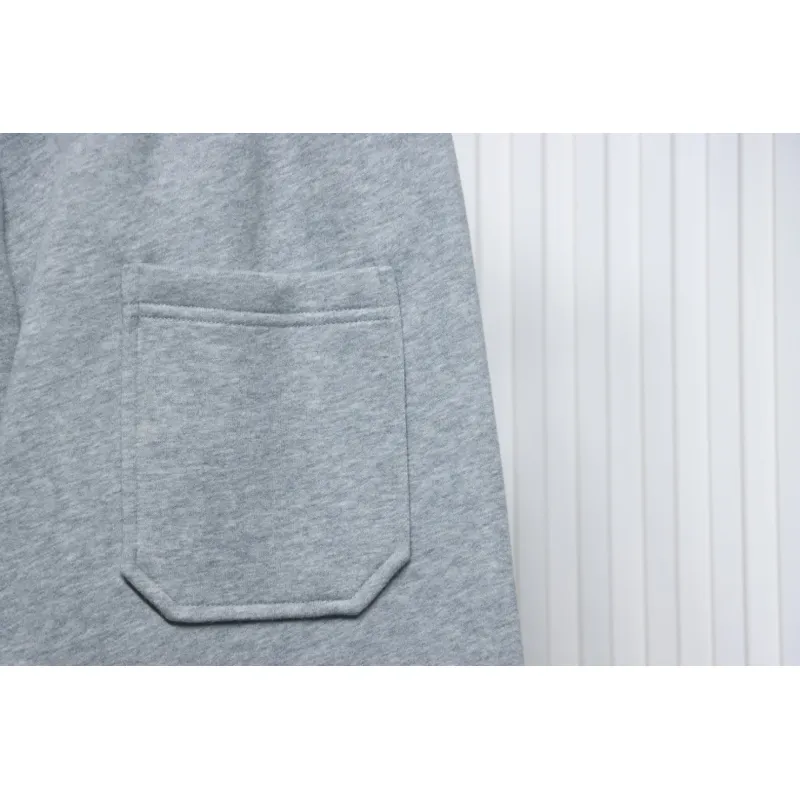 Top Quality Burberry Embroidered Logo Sweatpants Grey 