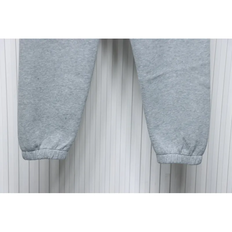 Top Quality Burberry Embroidered Logo Sweatpants Grey 