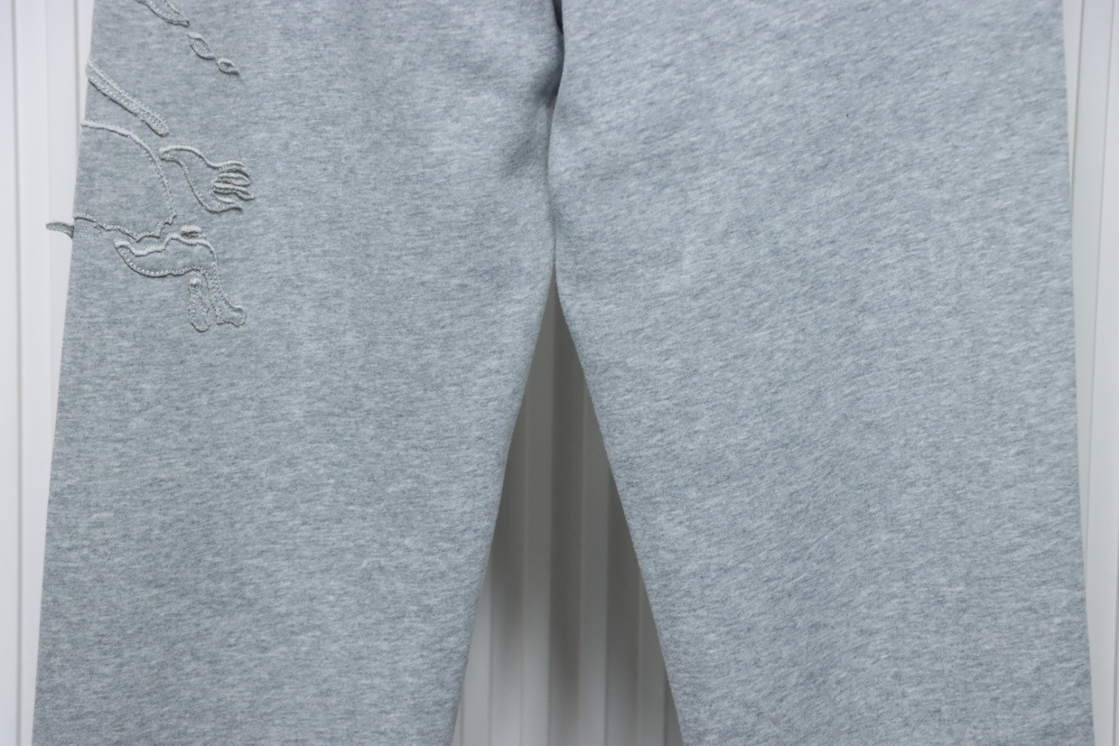 Burberry Embroidered Logo Sweatpants Grey 