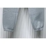 Top Quality Burberry Embroidered Logo Sweatpants Grey 