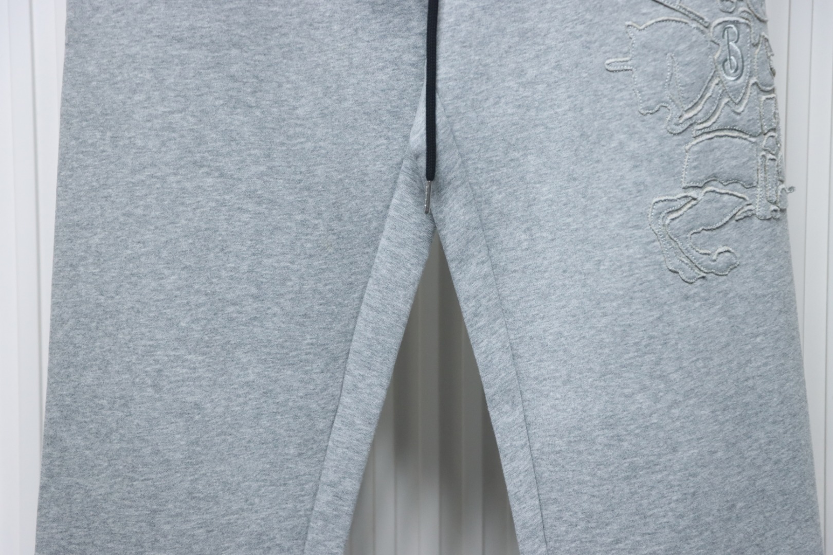 Burberry Embroidered Logo Sweatpants Grey 