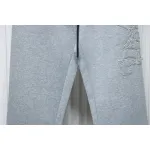 Top Quality Burberry Embroidered Logo Sweatpants Grey 