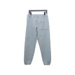 Top Quality Burberry Embroidered Logo Sweatpants Grey 