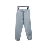 Top Quality Burberry Embroidered Logo Sweatpants Grey 