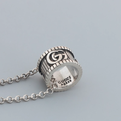 Top Quality Gucci Double G Flower Gear Necklace 02