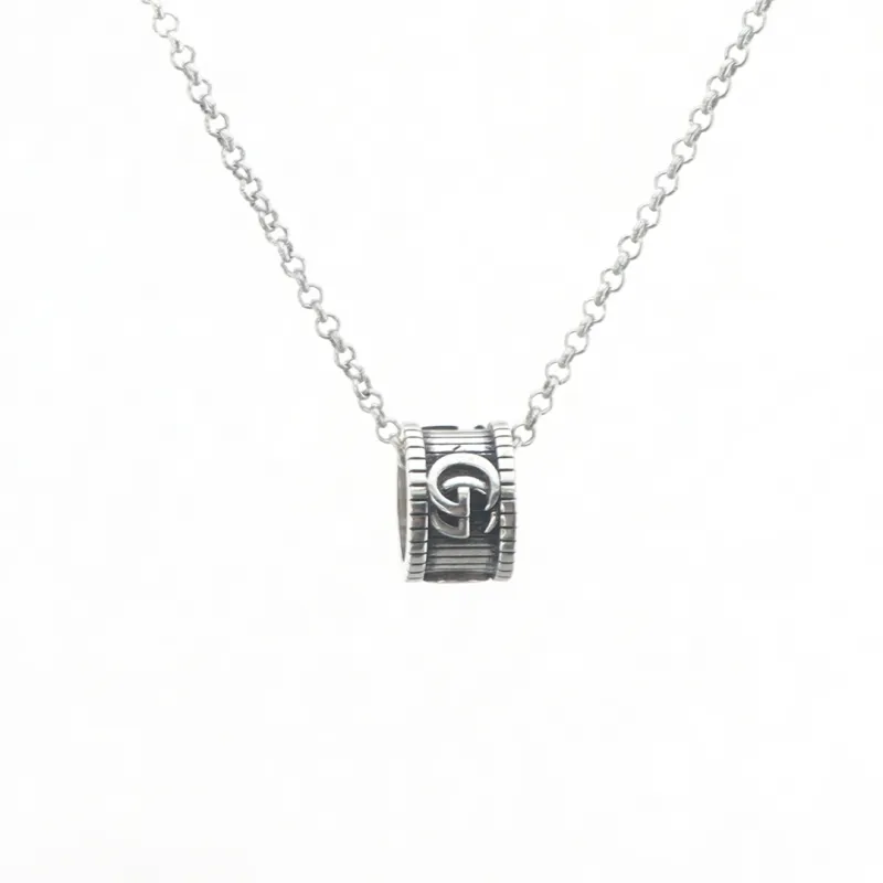 Top Quality Gucci Double G Flower Gear Necklace